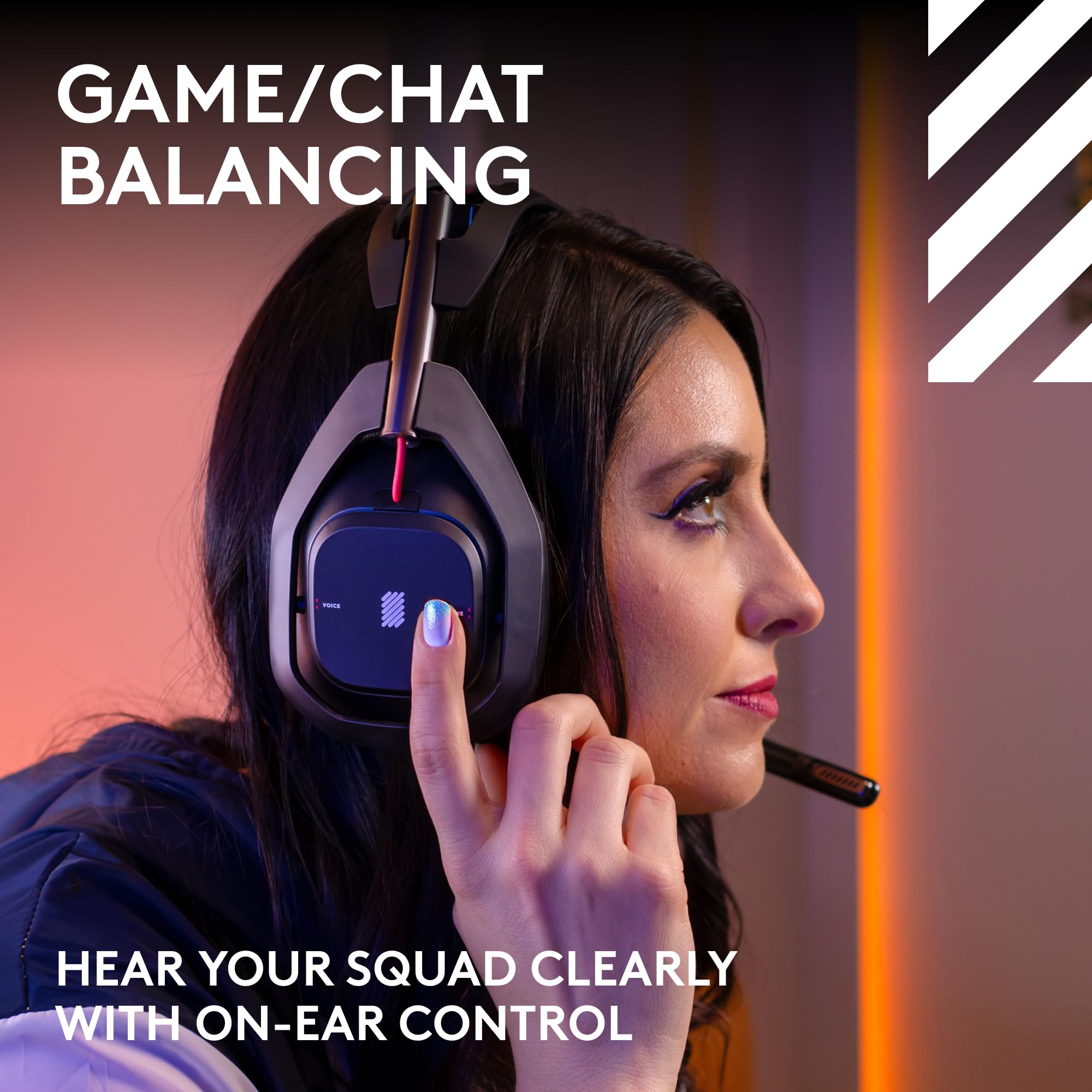 Logitech G Astro A50 Wireless Gaming Headset with Base Station - Omni-Platform for PS5, Xbox, PC - PLAYSYNC Audio Switcher, 24hr Battery, 2.4GHz & Bluetooth - Premium Black Headphones for Pro Gamers & Streamers