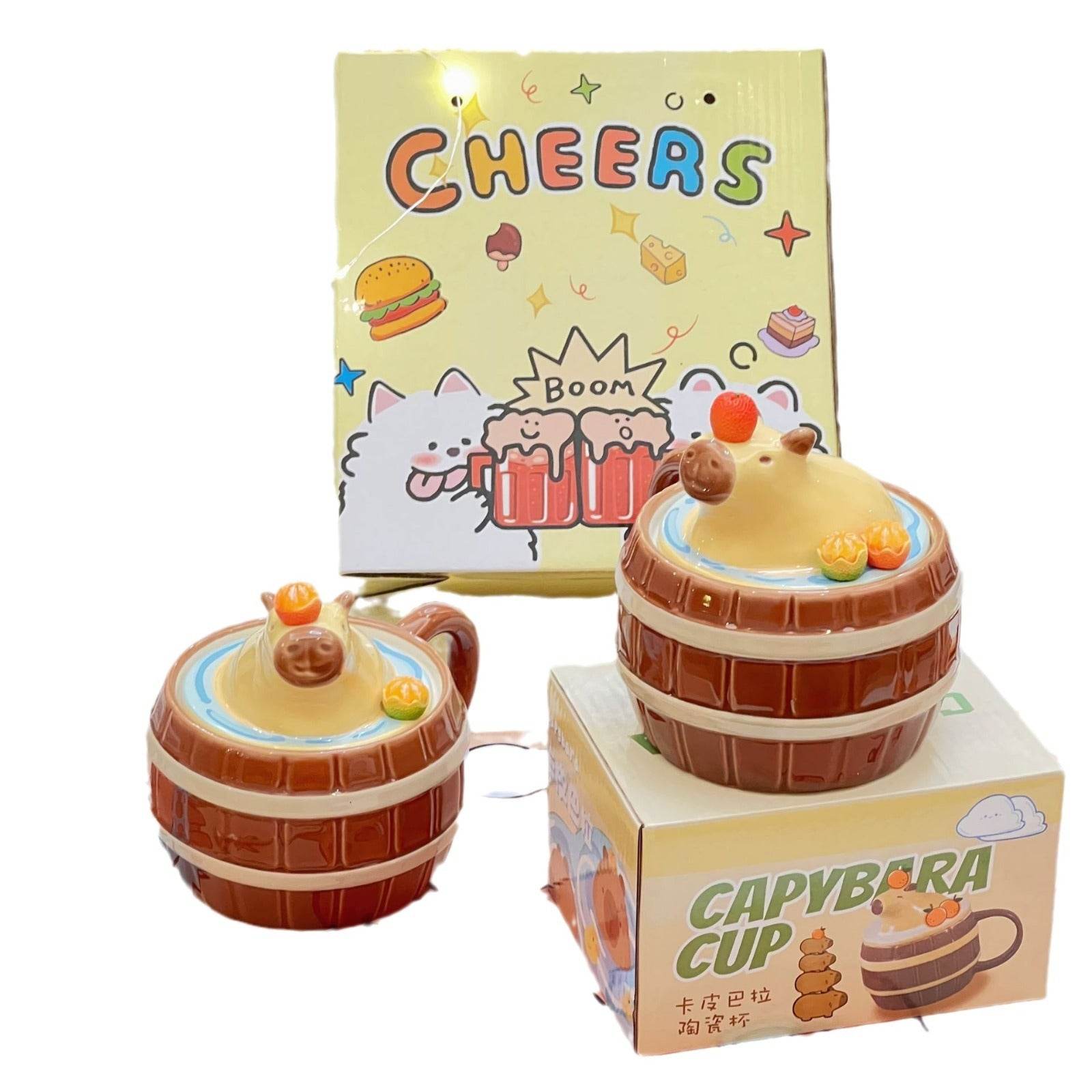 Adorable Capybara Coffee Mug - Kawaii Ceramic Cup for Tea & Hot Drinks - Perfect Gift for Animal Lovers & Anime Fans