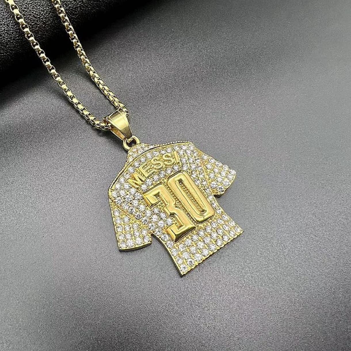 Number 30 Soccer Jersey Pendant Necklace for Men - Hip Hop Sports Jewelry with Lucky Number 30 - Punk Football Player Gift for Soccer Fans - Perfect for Game Day, Streetwear & Hip Hop Fashion