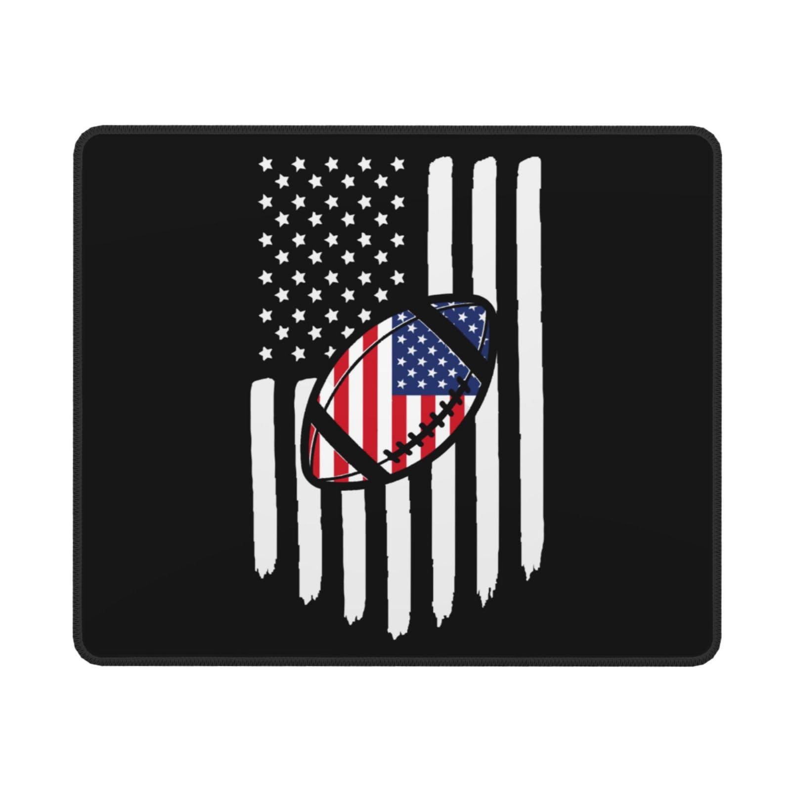 SIYTUAU USA Flag American Football Mouse Pad - Waterproof, Non-Slip Rubber Gaming Mousepad (10x12 inches) for Office, Laptop & PC - Perfect for Sports Fans & Gamers