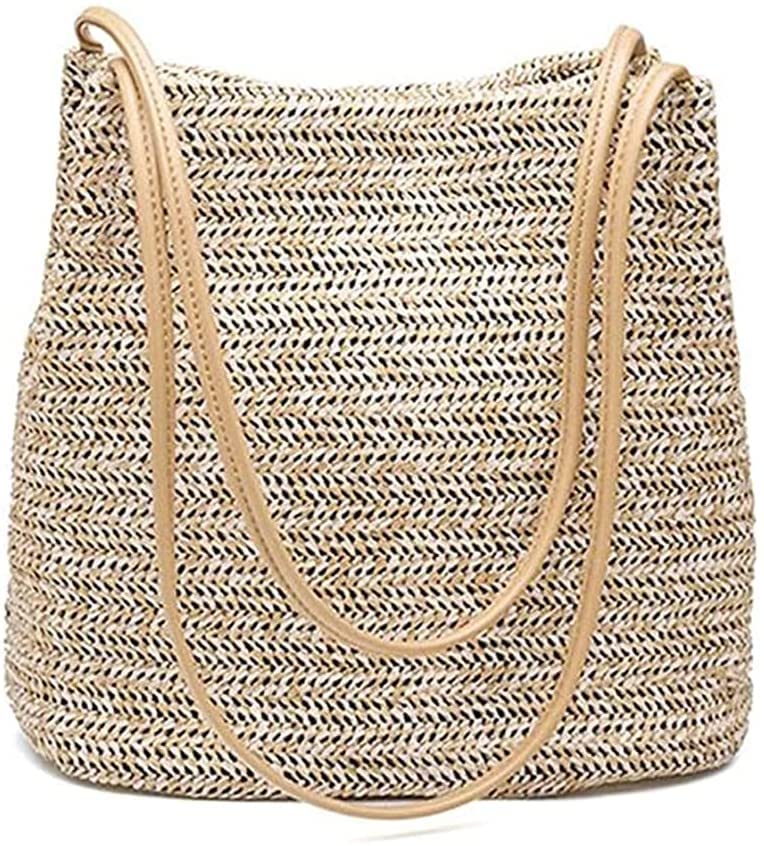 Stylish Handmade Woven Straw Shoulder Bag for Women - Fashionable Wicker Beach Purse with Top Handle, Perfect for Summer Outings, Vacations & Casual Everyday Use