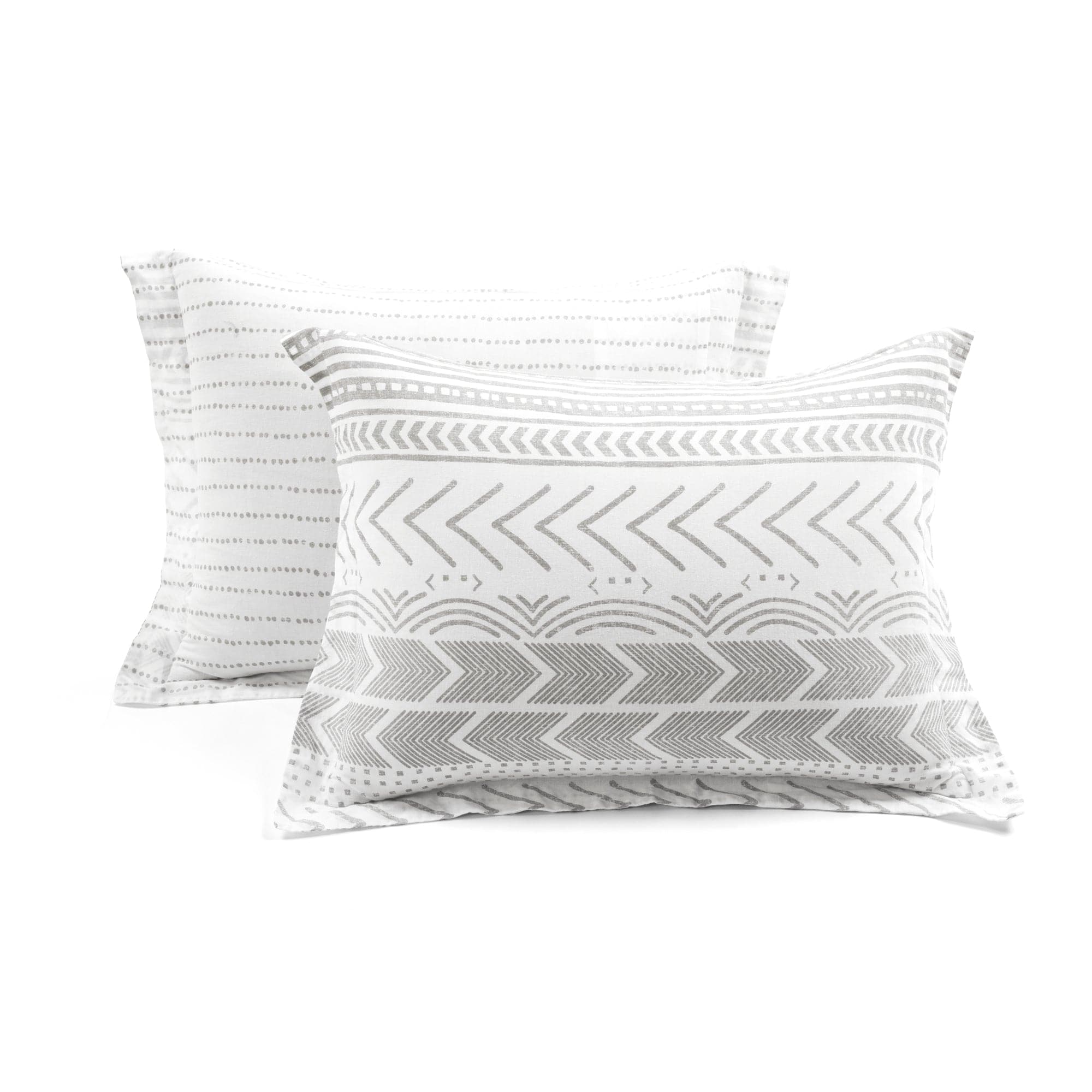 Hygge Geo Reversible Cotton Duvet Cover 3 Piece Set - Soft & Breathable Bedding Set for All Seasons - Perfect for Master Bedroom, Guest Room & Dorm Decor