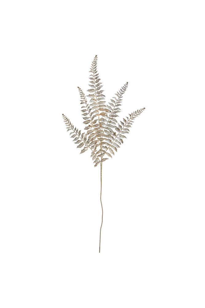 Artificial Silver Fern Leaf Stem - Realistic Fake Greenery for Home Decor, Wedding Centerpieces, and Floral Arrangements