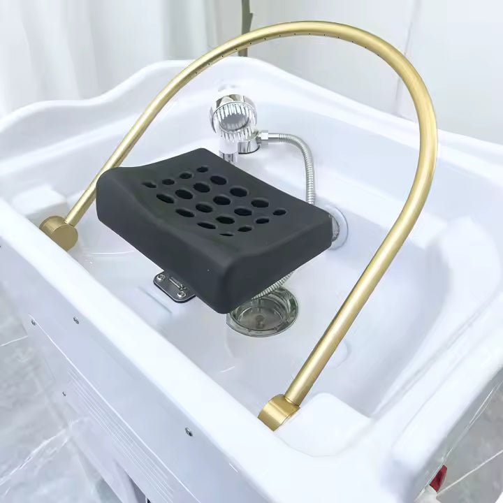 Premium Greenlife Advanced Thai & Japanese Style Head SPA Movable Basin Sink - Ergonomic Hair Backwash Station for Salon & Home Spa Use