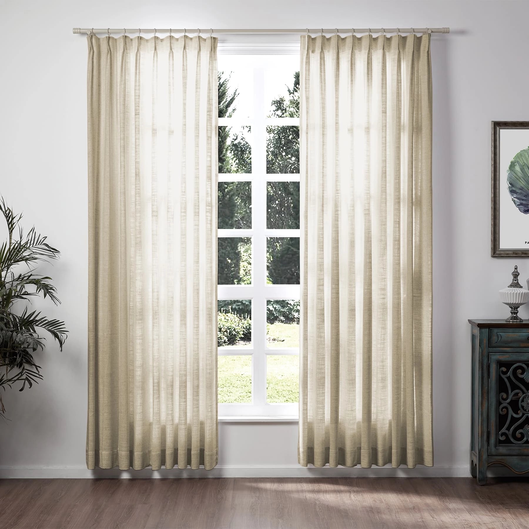 Liz Loft Extra Long Pleated Curtains - 84 Inch Length Blackout Drapes for Living Room & Bedroom | Thermal Insulated Window Treatments for Home Decor