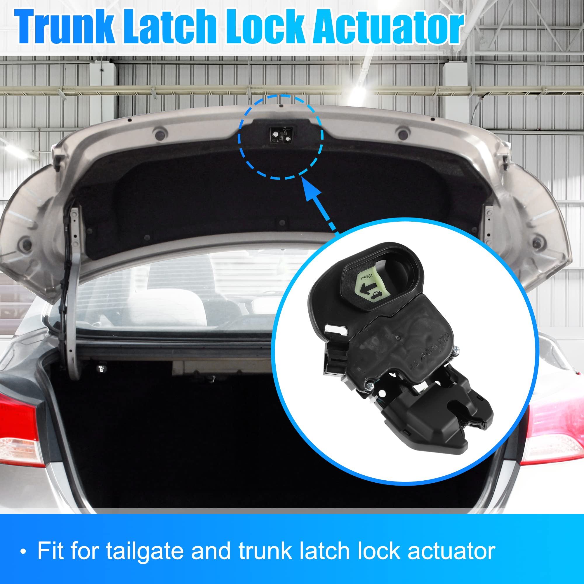 X AUTOHAUX Trunk Latch Lock Actuator 74851-SDA-A22 Compatible with Honda Accord 2003-2006 - Engine Tailgate Door Latch Lock Actuator Motor Replacement Part - Perfect for DIY Car Repairs & Maintenance