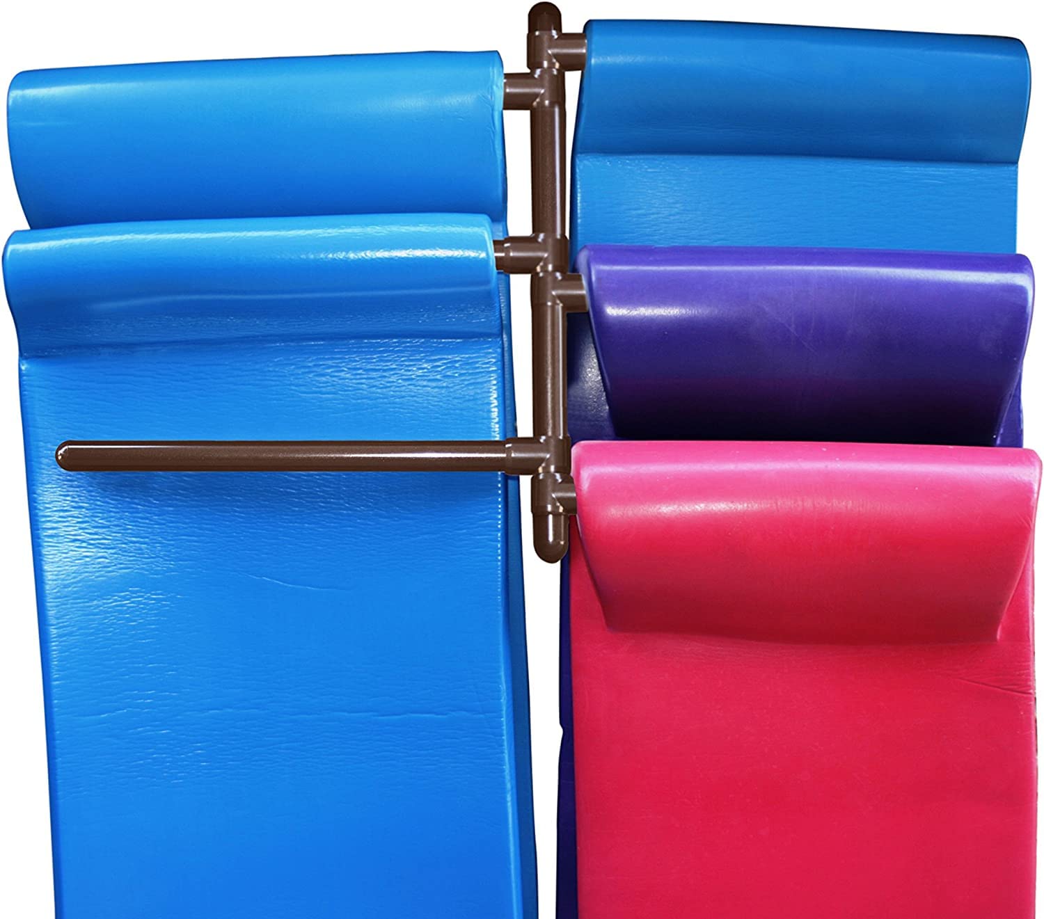 Sturdy 6-Arm Hanging Pool Float Storage Rack - Heavy-Duty PVC Organizer for Swim Rings, Inflatable Toys & Pool Accessories - Space-Saving Drying & Cleaning Solution for Backyard, Poolside & Garage (Bronze)