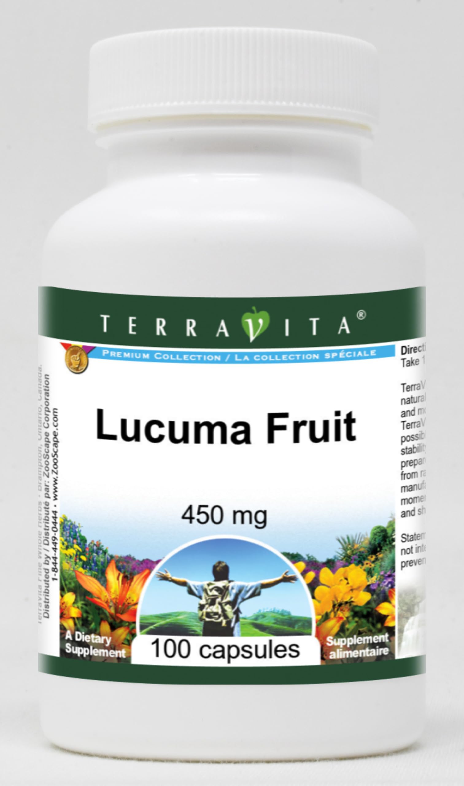 Organic Lucuma Fruit Powder 450mg - 100 Vegan Capsules | Natural Sweetener & Superfood for Smoothies, Baking & Healthy Snacks | Non-GMO, Gluten-Free | ZIN: 520722