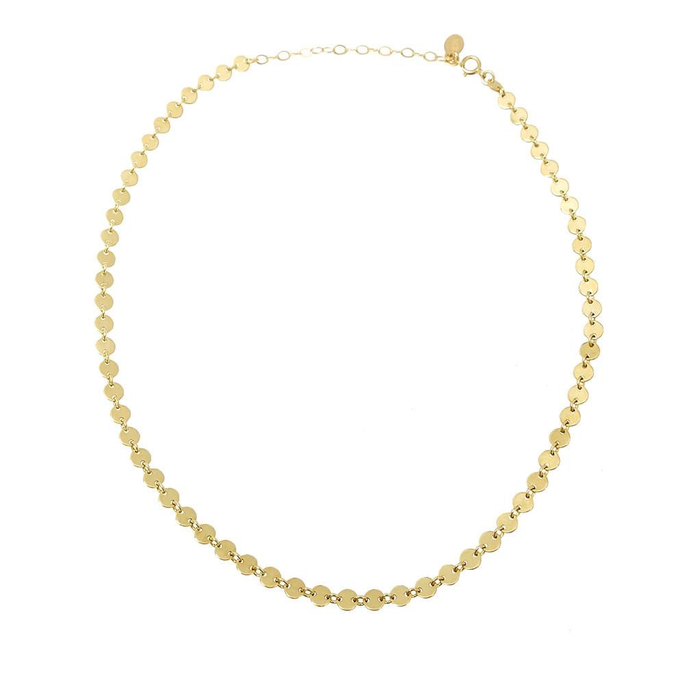 Gold Sequin Disc Choker Necklace - Elegant Party Jewelry for Women, Perfect for Prom, Wedding, and Evening Events
