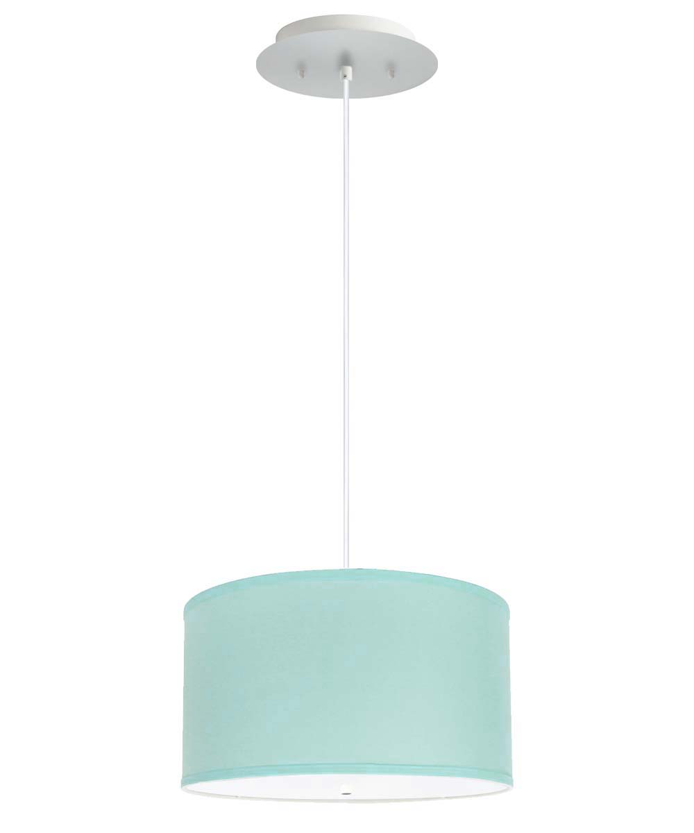 14W 2-Light Pendant Island Lighting Fixture with Blue Glass Shade and Diffuser, White Cord - Perfect for Kitchen Island, Dining Room, and Bar Counter Lighting
