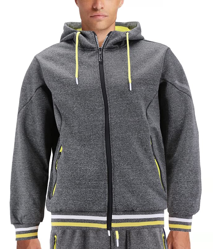 Men's 2-Tone Sweat Tracksuit Set - Lightweight Running Jogging Gym Workout Outfit for Men | Perfect for Training, Fitness, and Casual Wear