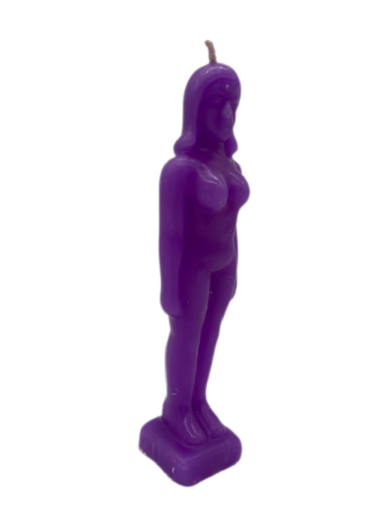 Purple Female Shape Spellcasting Candle for Wicca & Hoodoo Rituals | Handmade by Natural Farms | Perfect for Love Spells, Manifestation & Spiritual Cleansing