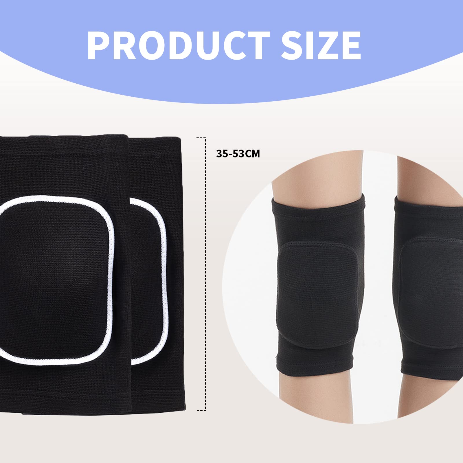 Kids Knee Pads for Volleyball - Anti-Slip Padded Sponge Knee Brace, Breathable Flexible Elastic Knee Support for Girls & Youth - Perfect for Dance, Skating, Basketball & Sports Training
