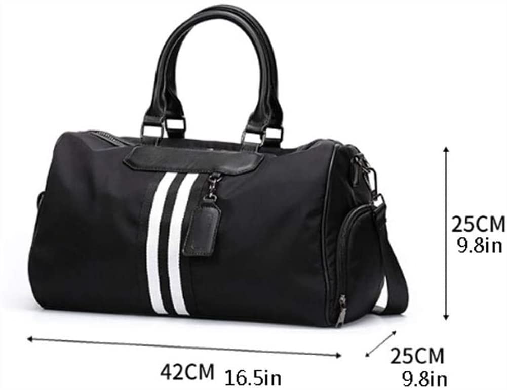 Men's & Women's Gym Duffle Bag with Shoe Compartment - Sports Travel Duffel for Fitness, Workout & Outdoor Adventures - Perfect Weekender Overnight Bag for Gym, Travel & Camping - Black