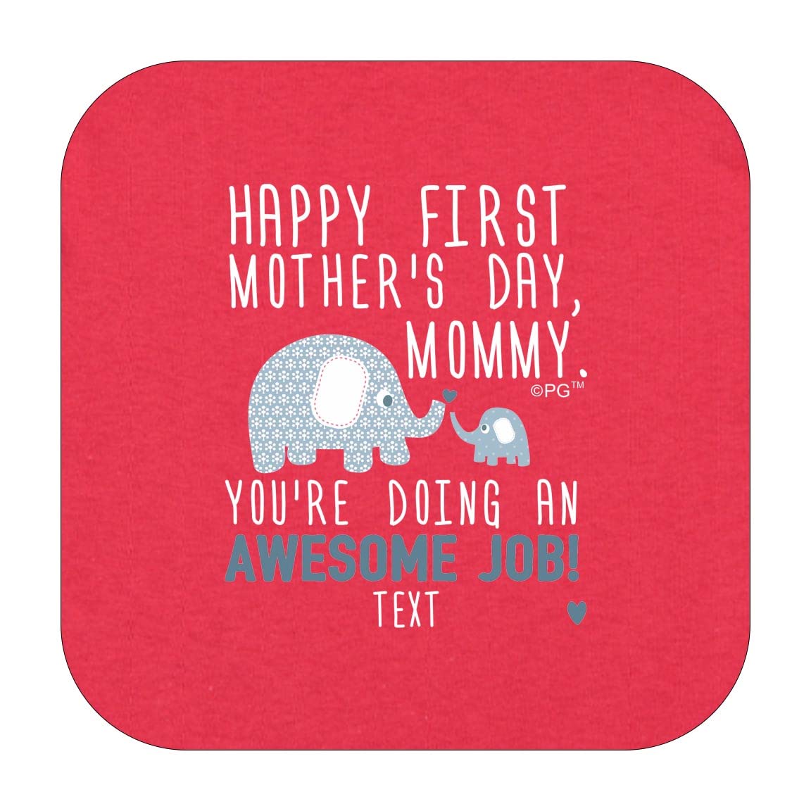 Personalized Baby Bodysuit - Blue Elephant Design for First Mother's Day - Perfect Gift for New Moms & Baby Showers