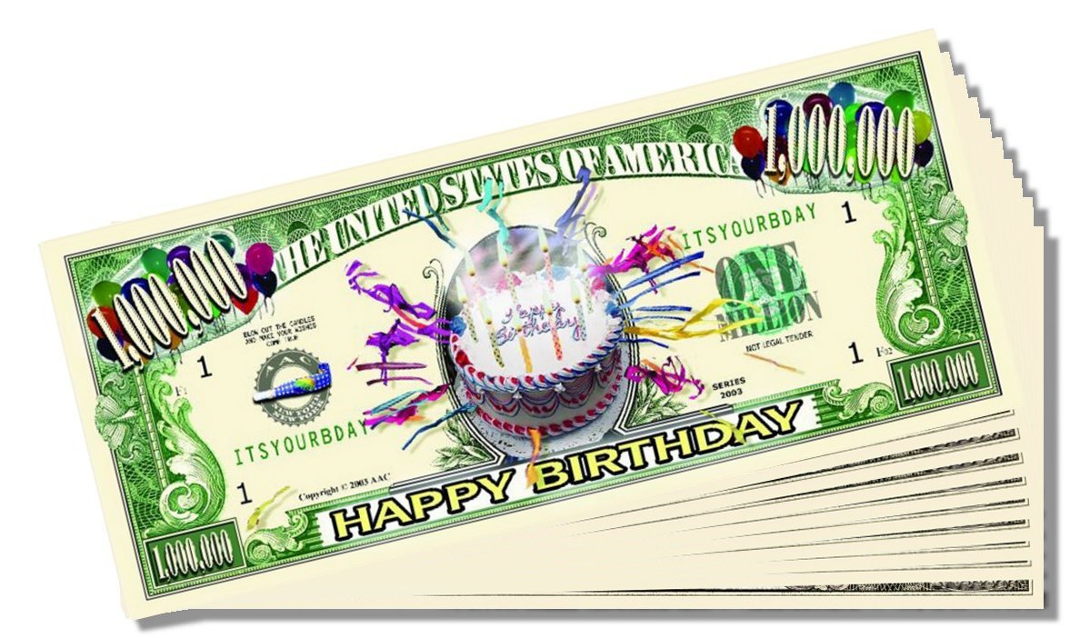 Funny Fake Million Dollar Bill Set - 10 Pack with Bonus Christopher Columbus Bill | Novelty Money for Birthday Parties, Gag Gifts & Prank Props