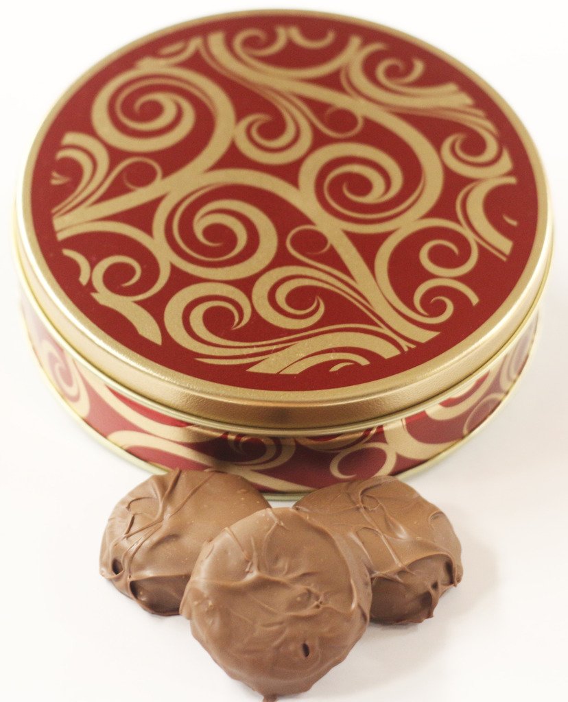 Scott's Cakes Milk Chocolate Covered Peanut Butter Oreos - Premium Chocolate Covered Cookies in Small Peanut Butter Swirl Tin - Perfect for Gifts, Parties & Sweet Cravings