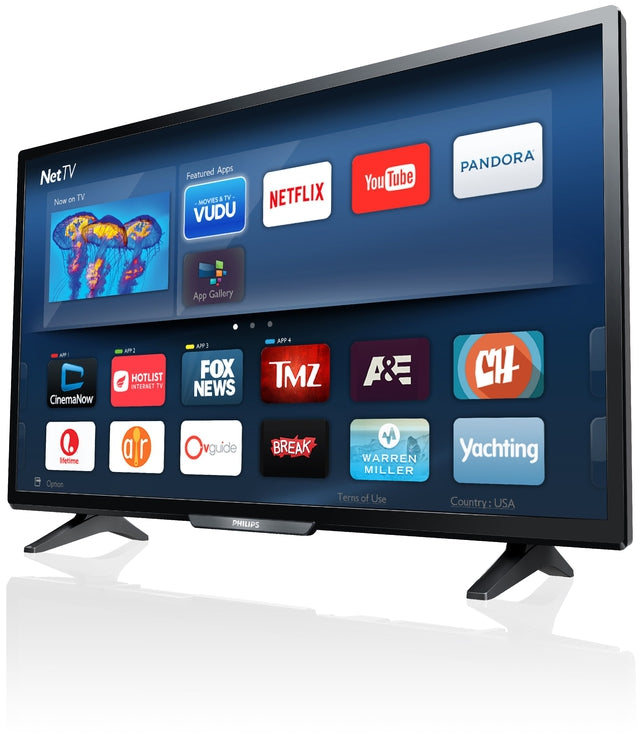 Philips 40PFL4901/F7 40-Inch 1080p Full HD Smart LED TV with Streaming Apps - Perfect for Living Room, Bedroom & Home Entertainment