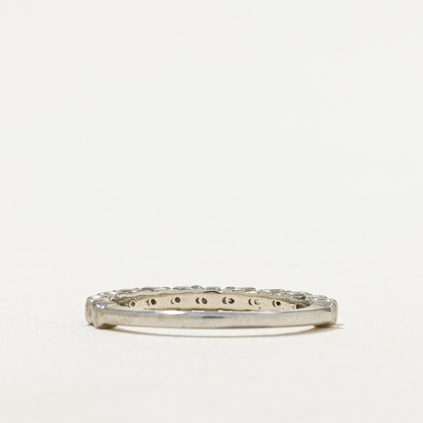Semi Eternity Diamond Wedding Band Ring - 0.30 Carat Total Weight (CTW) - Size 4.75 - Perfect for Anniversary, Engagement & Bridal Jewelry Gifts