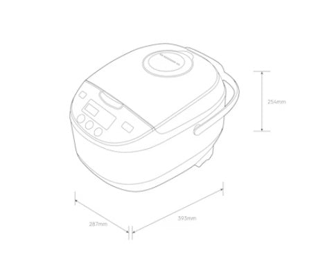 Electrolux E7RC1 650K 1.8L Electric Rice Cooker - Perfect for Home, Dorm & Small Kitchen - Fast Cooking & Keep Warm Function