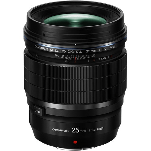 Olympus M.Zuiko Digital ED 25mm f/1.2 PRO Lens - Fast Prime Portrait Lens for Micro Four Thirds Cameras | Perfect for Low Light Photography, Street & Travel Shooting