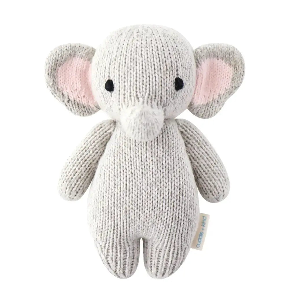 Cuddle + Kind Handmade Baby Elephant Plush Toy - Soft & Huggable Stuffed Animal for Kids, Babies & Toddlers - Perfect for Nursery Decor, Gifts & Cuddling