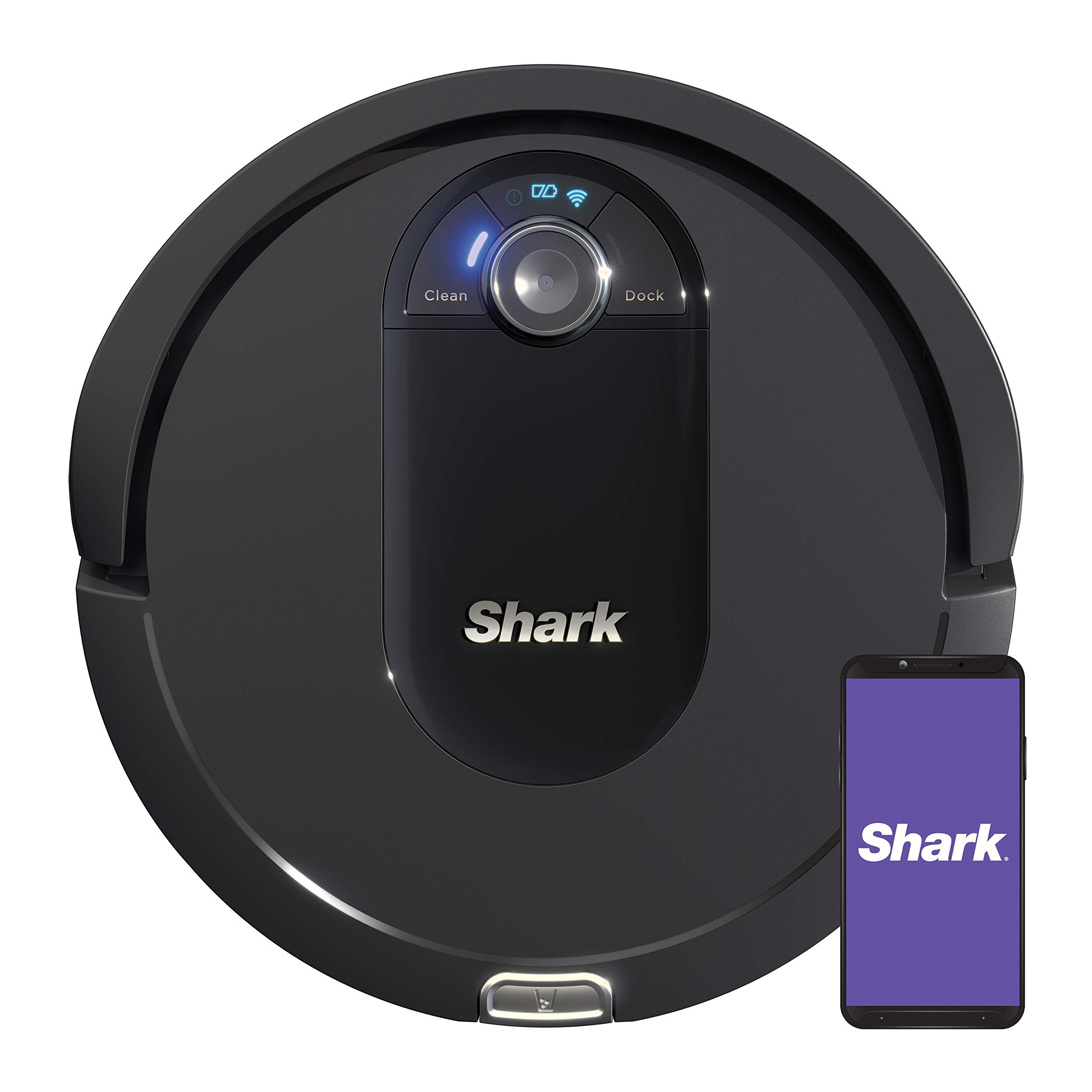 Shark AV993 IQ Robot Vacuum with Self-Cleaning Brushroll - Smart Mapping, Pet Hair Specialist, Alexa & Wi-Fi Enabled (Black) - Ideal for Hardwood Floors & Pet Owners