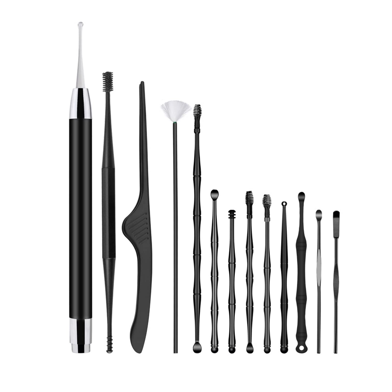 TECHPO Ear Wax Removal Kit with LED Light - Ear Cleaning Tools, Ear Pick Set, Ear Spoon & Tweezers for Safe Earwax Removal | Perfect for Home Ear Care, Travel & Personal Hygiene