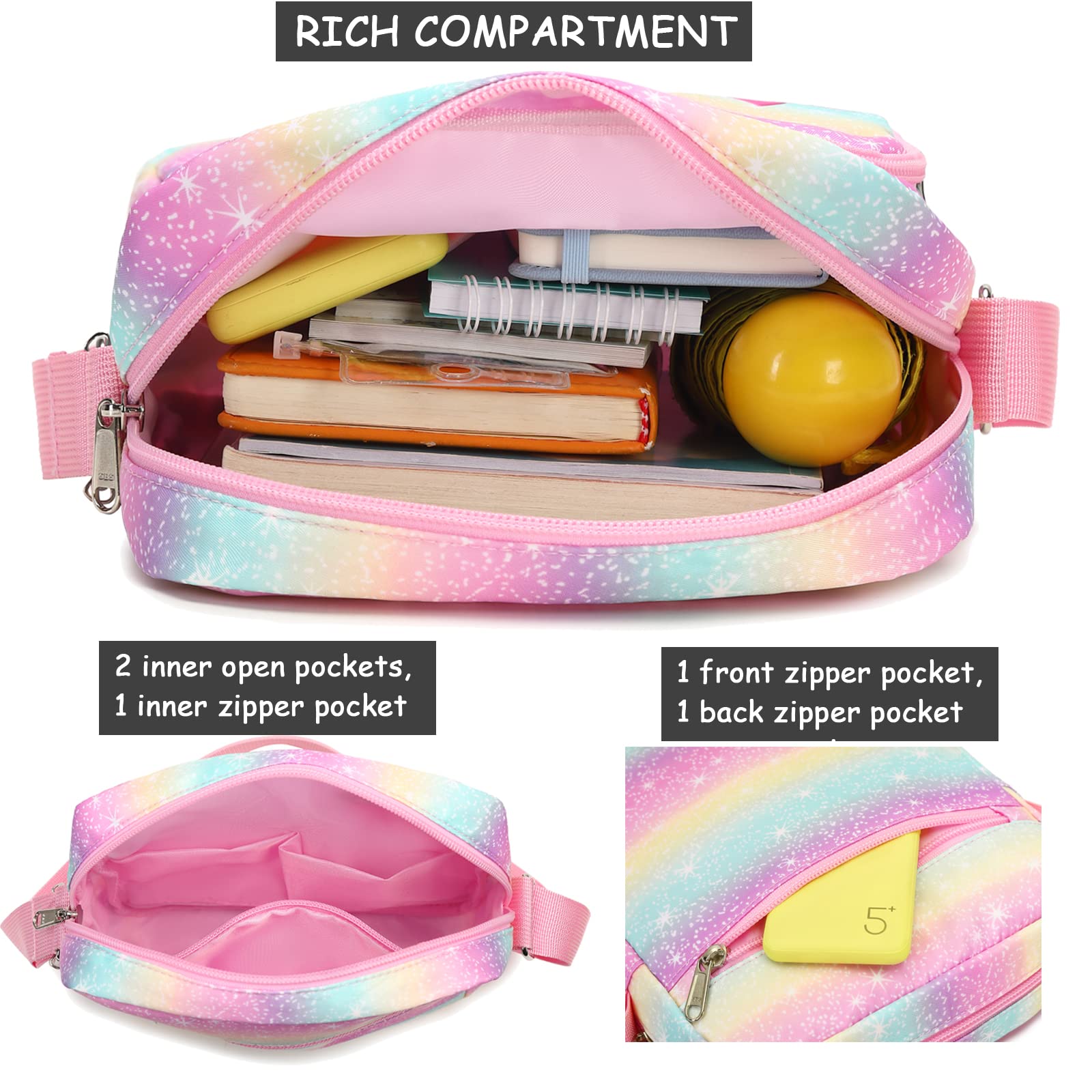 Octsky 2-Pack Crossbody Bags for Women - Stylish Messenger Shoulder Purse with Adjustable Strap - Perfect for Travel, Shopping & Everyday Use