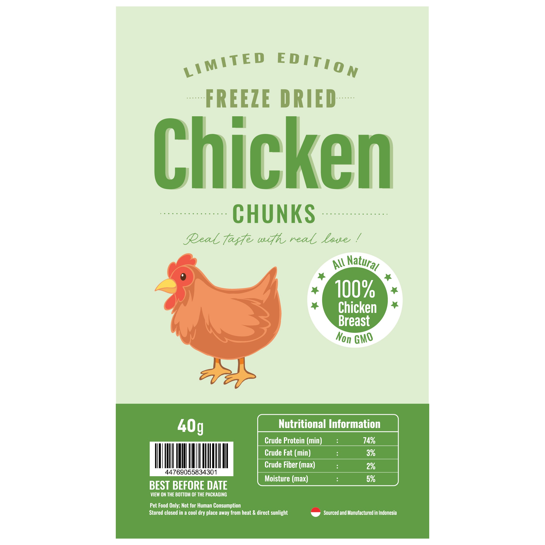 Premium Freeze Dried Chicken Treats for Dogs & Cats - All Natural, Grain-Free, High Protein Training Snacks - Perfect for Training, Rewards & Travel