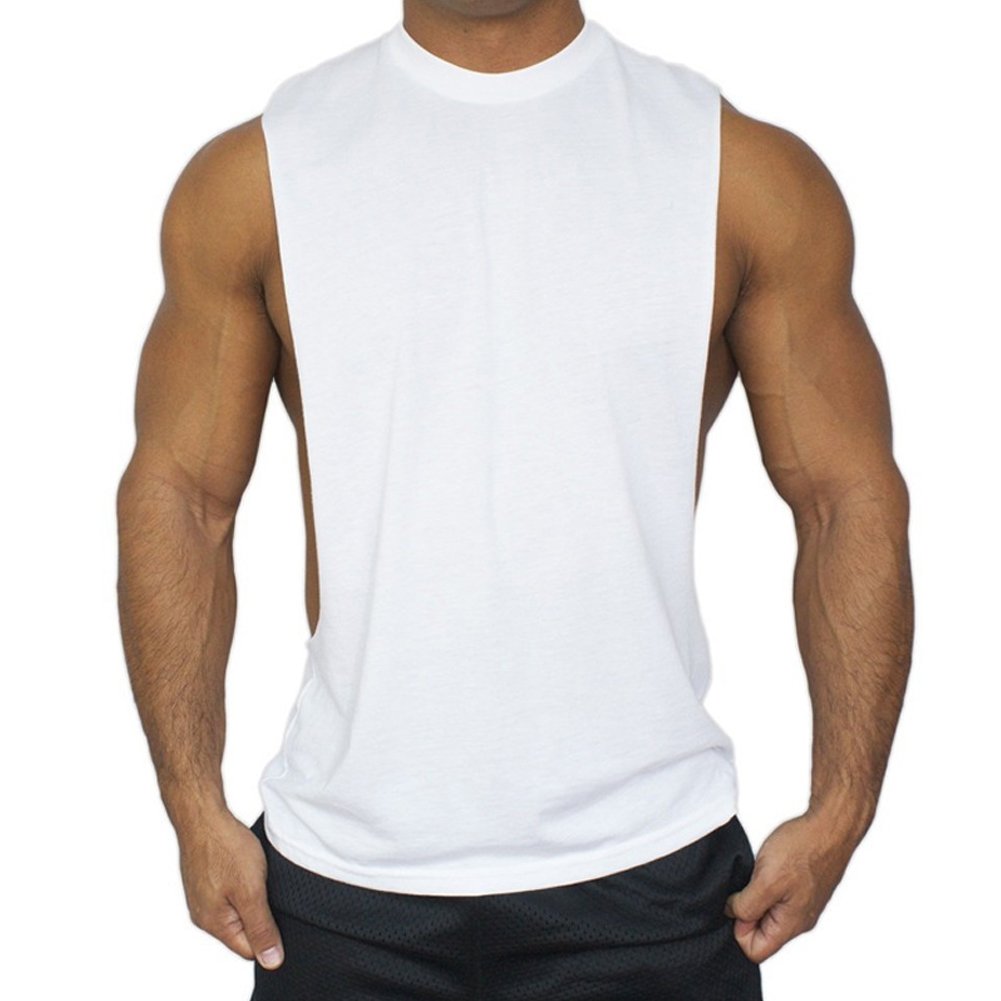 ZUEVI Men's Muscle Cut Off Tank Tops - Bodybuilding & Fitness Sleeveless Gym Shirts - Workout Stringer Tee for Weightlifting, CrossFit & Summer Outdoor Activities