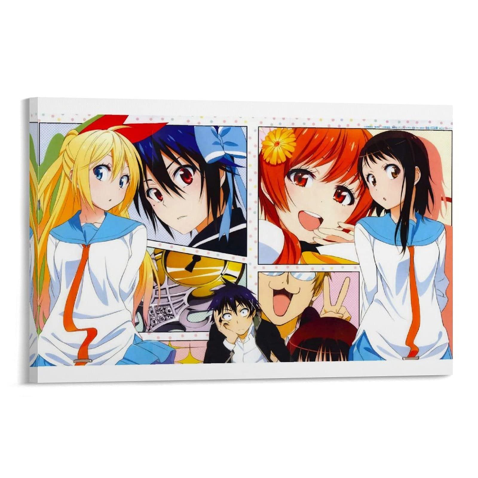 DOAI Anime Nisekoi Wall Art Poster - 24x36 Inch (60x90cm) Canvas Painting for Living Room & Bedroom Decor - Perfect Gift for Anime Fans - Ideal for Home, Office, and Dorm Room Decoration