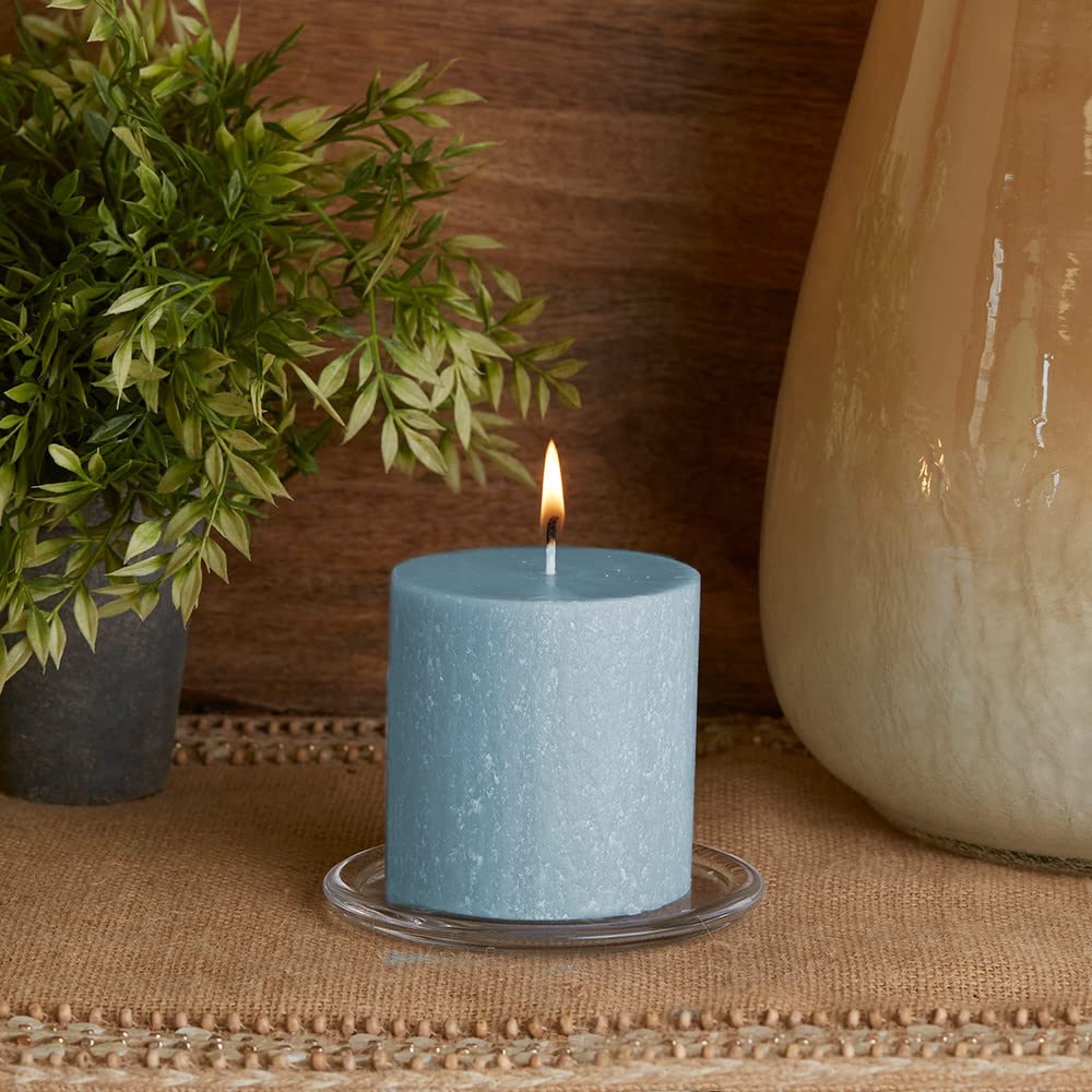 Root Candles Aromatherapy Candles - Beeswax Blend Timberline Pillar Scented Candle (3x3 Inch) - Renew: Sea Cypress & Cedar Leaf Fragrance - Relaxing Spa & Home Decor for Stress Relief & Meditation
