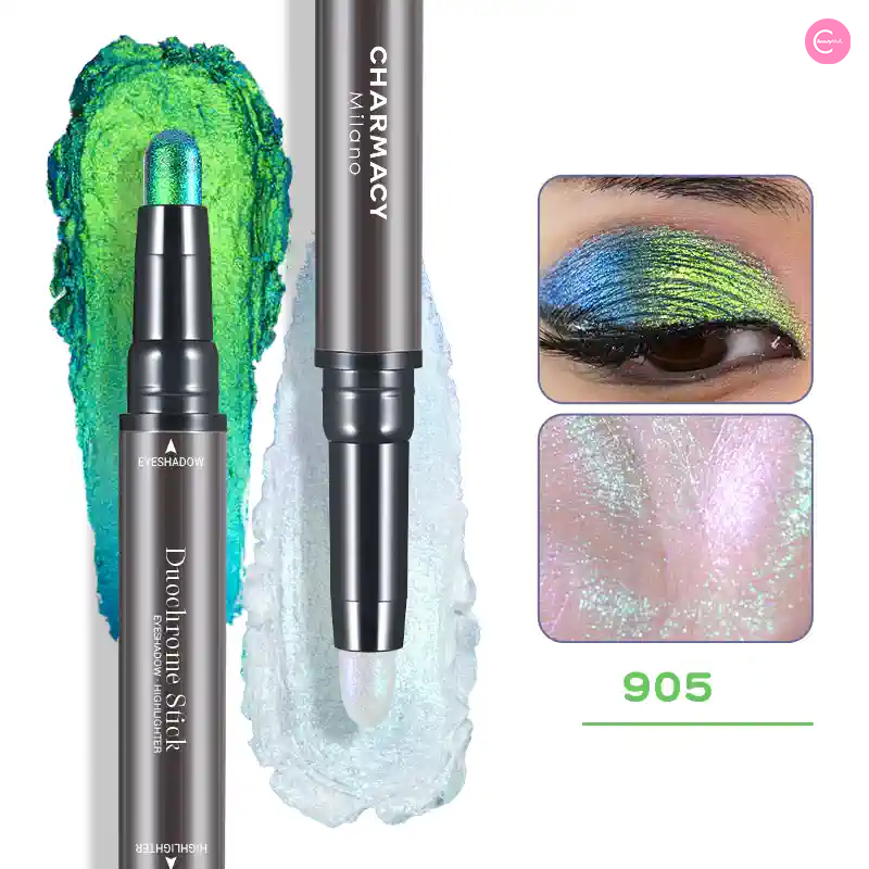 CHARMACY Dual Ended Chameleon Eyeshadow Stick - Long Lasting Creamy Eye Makeup for Day & Night - Perfect for Party, Date & Everyday Wear