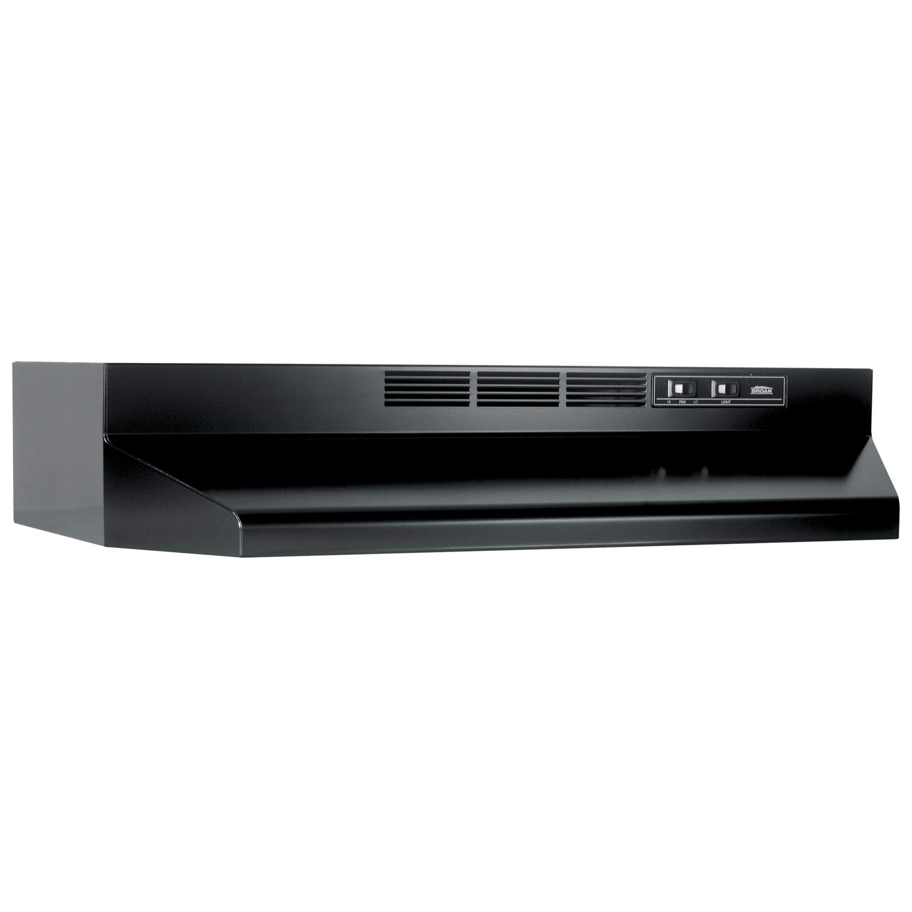 Broan-NuTone 30-Inch Black Under Cabinet Range Hood - Non-Ducted Ductless Kitchen Exhaust Fan with LED Lights | Perfect for Small Kitchens, Apartments & Remodeling Projects