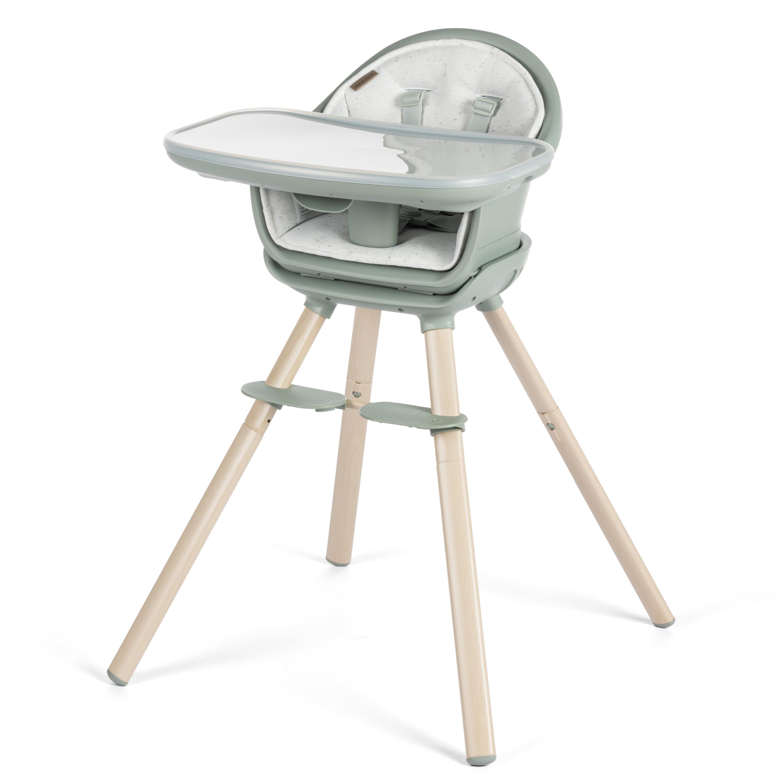 Maxi-Cosi Moa 8-in-1 Convertible High Chair for Babies & Toddlers - Lightweight, Compact & Machine Washable - Classic Green - Perfect for Dining, Travel & Small Spaces