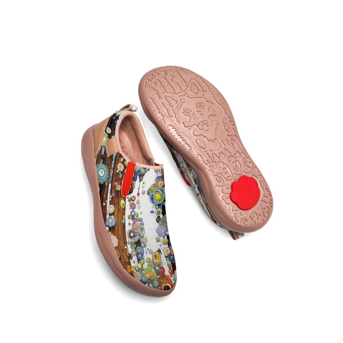 Women's Lightweight Slip-On Loafers - Comfortable Travel Sneakers for Walking, Nursing & Casual Wear | Breathable Painted Design for Work, Vacation & Everyday Use