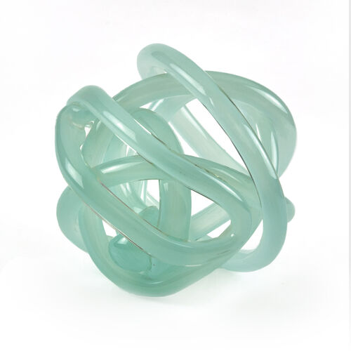 Handblown Glass Knot - Unique Decorative Art Piece for Home, Wedding, and Gift Giving | Perfect for Table Centerpieces, Shelf Displays & Special Occasions