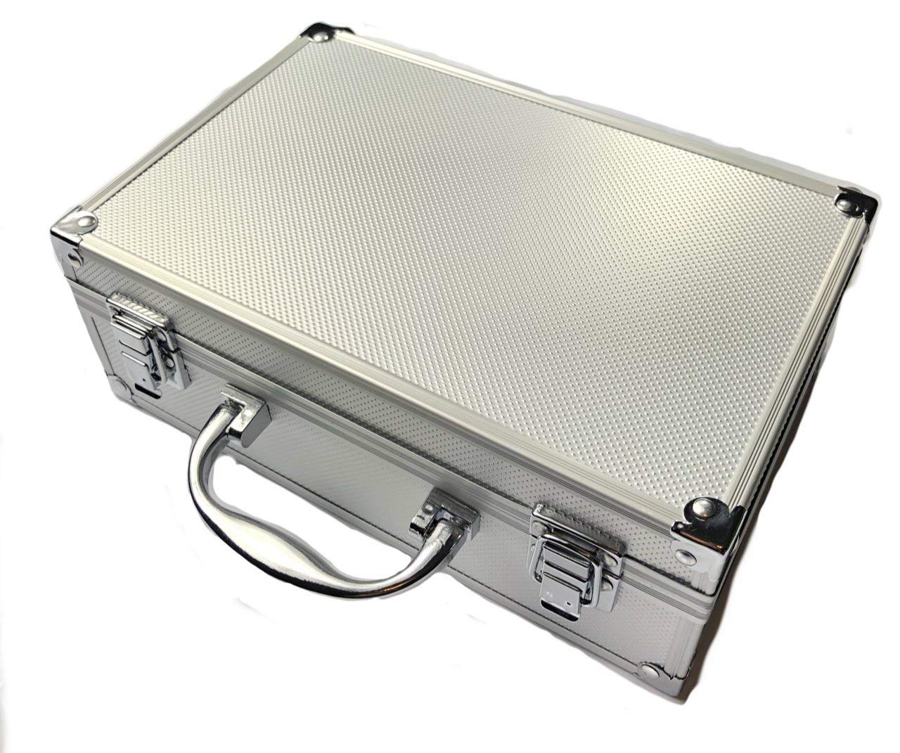 Professional Train Case Makeup Organizer - Stylish Aluminum Cosmetic Carry All Set for Travel & Salon Use | Durable & Reusable Makeup Storage Solution for Artists & Professionals