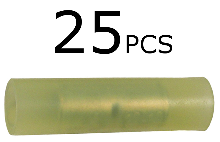 PM V1300PT Nylon Butt Connector - 25 Pack | Electrical Wire Terminals for Automotive, Marine & DIY Projects | Heat Resistant & Durable Insulated Splice Connectors