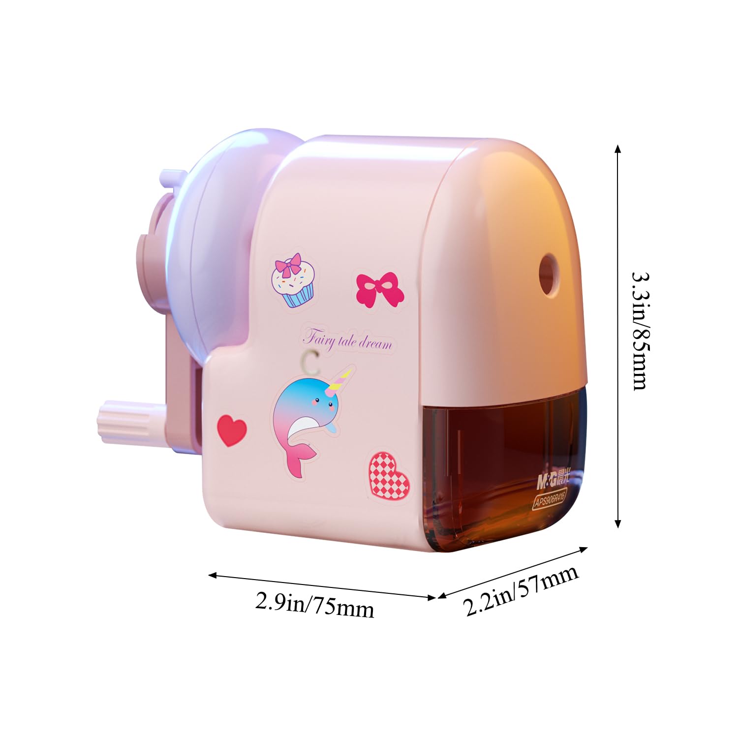 M&G Pencil Sharpener for Colored & Sketch Pencils - Kids, Artists, School & Home Use (Pink)