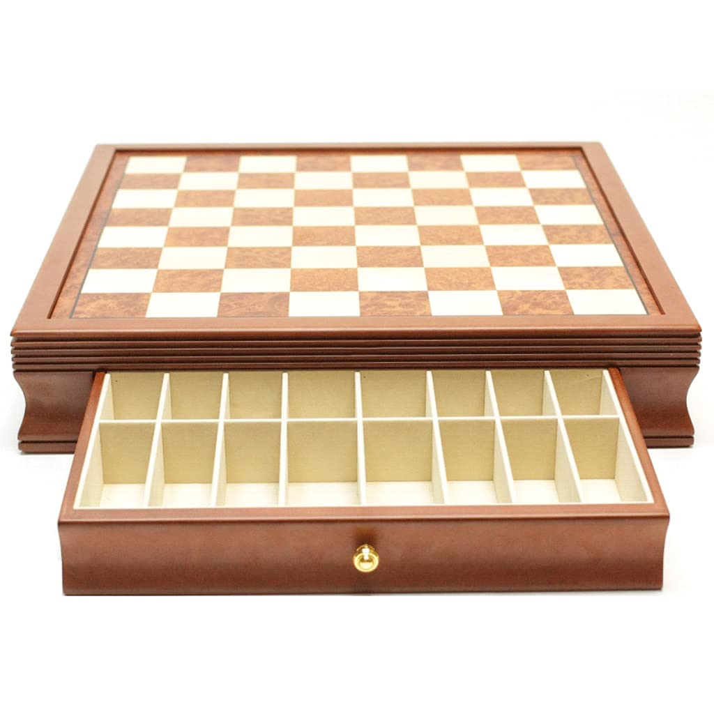 Premium Wooden Chess Set with Storage Box - 16-Slot Drawer & Built-in Compartment - International Chess Board & Pieces - Perfect for Home, Office, or Travel - Ideal Chess Gift for Adults & Kids (Large Size)