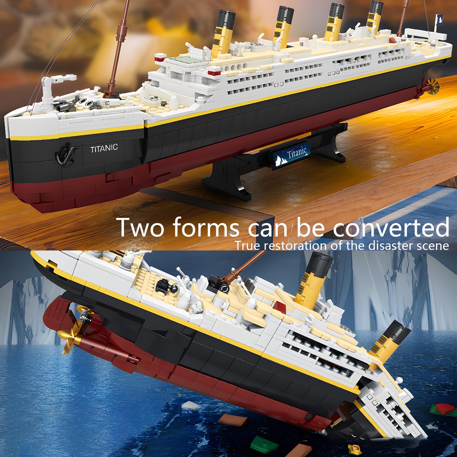 Titanic Building Blocks Set - 2022 Piece Big Ship Bricks Model Kit for Adults & Kids | Perfect STEM Educational Toy & Collectible Display | Birthday Gift for Ship Lovers & History Enthusiasts | Great for Home Decor, Office Display & Family Bonding Activities