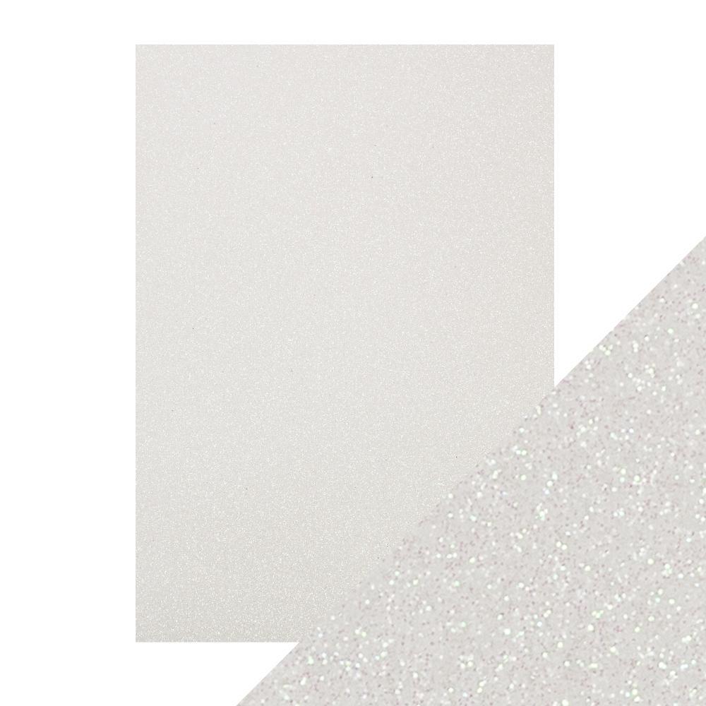 Craft Perfect Glitter Card with Sugar Crystal Design - A4 Size (5 Sheets/Pack) 9948E - Ideal for Scrapbooking, DIY Greeting Cards, and Party Decorations