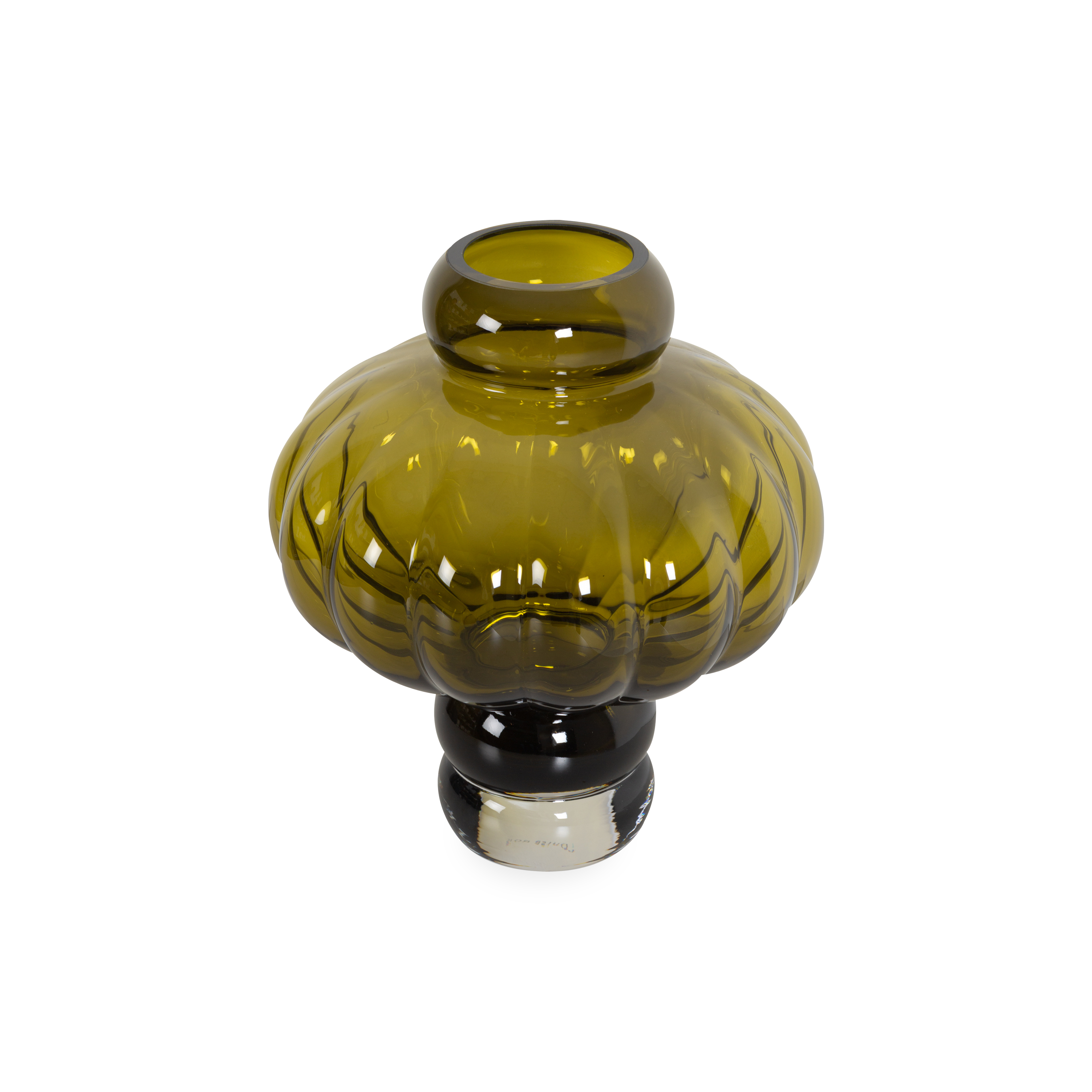Glass Olive Balloon Vase - Elegant Floral Centerpiece for Weddings, Home Decor & Special Events