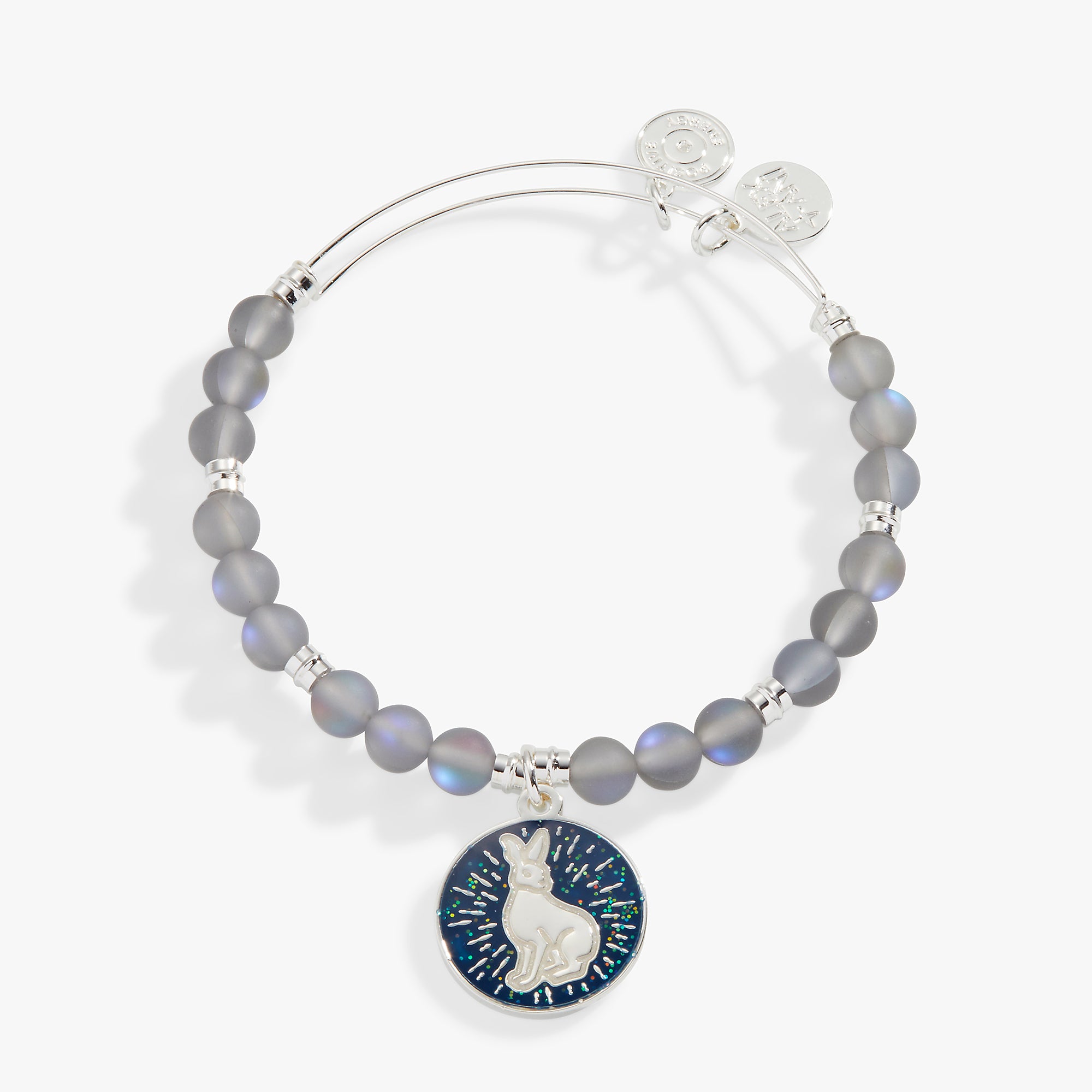 Harry Potter™ Hare Patronus Charm Bracelet - Silver Beaded Bangle for Women - Perfect for Cosplay, Halloween Costume & Wizarding World Fans