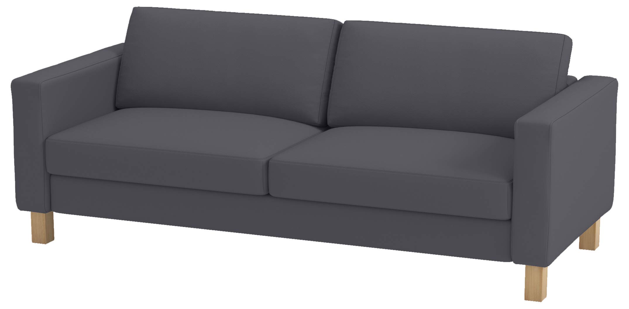 Durable Cotton Sofa Cover for IKEA Karlstad 3-Seater (205cm Width) - Dark Gray Slipcover Replacement | Perfect for Living Room Protection & Style Upgrade