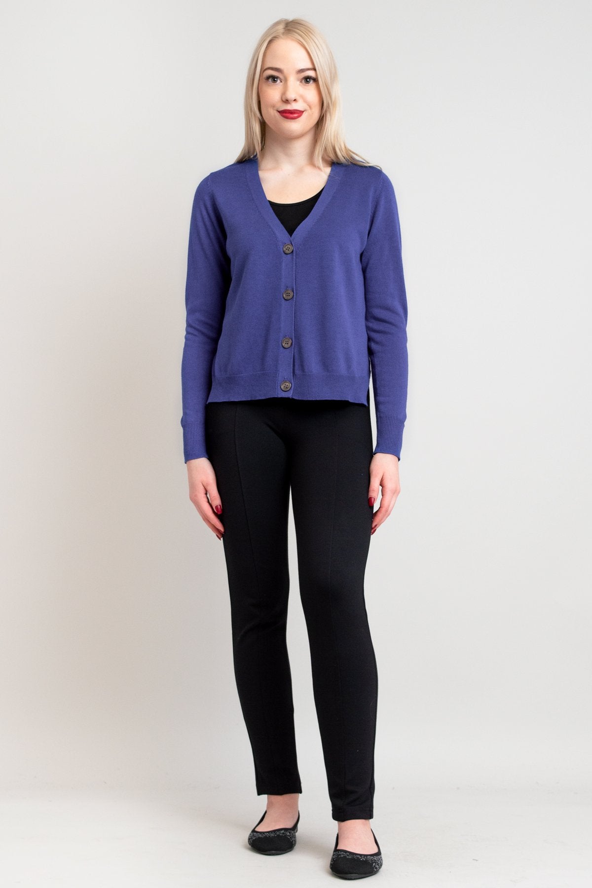 Jessica Women's Deep Blue Bamboo Cotton Sweater - Soft & Comfortable Knit Pullover for Casual Wear, Office & Fall Outfits