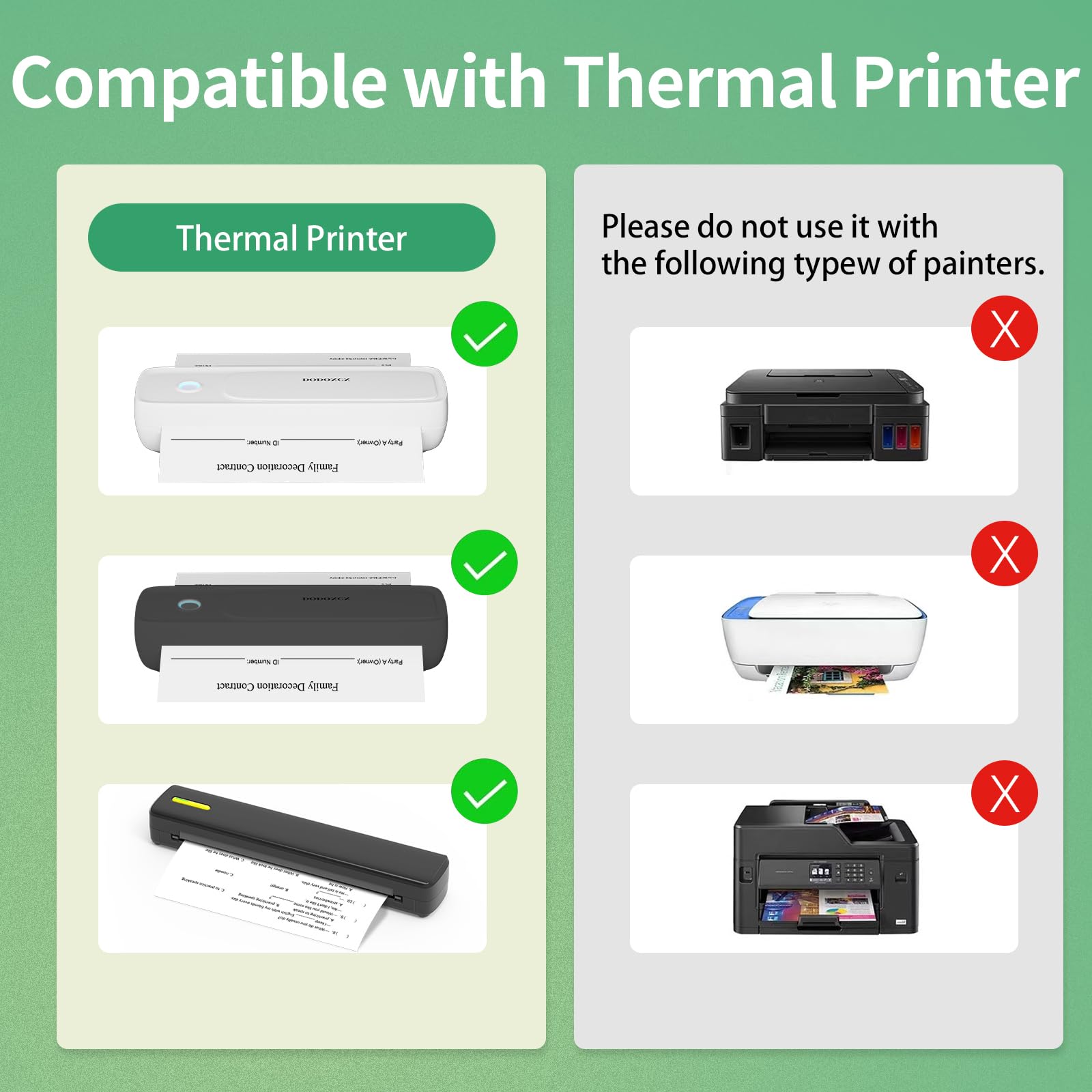 200 Sheets Thermal Printer Paper 8.5