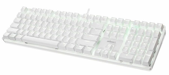 Adesso Multi-OS Backlit Mechanical Keyboard with CoPilot AI Hotkey - Compatible with Windows, Mac, Linux | Perfect for Gaming, Coding & Office Work (Limited Time Sale)